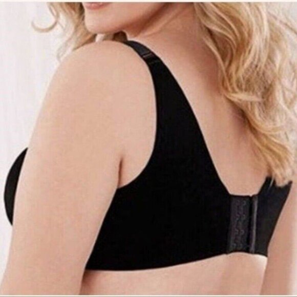 Lane Bryant Cacique Bra Intuition Backsmoother Plunge Black Size 46DDD - Picture 4 of 10